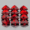 4.00 mm 12 pcs Trilliant Brilliant Cut AAA Fire Natural AAA Red Mozambique Garnet {Flawless-VVS1)