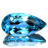 15x8 mm { 5.08 cts} Pear Brilliant Cut AAA Fire Natural Swiss Blue Topaz {Flawless-VVS1}