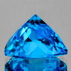 14.00 mm { 10.39 cts } Trilliant Brilliant Cut AAA Fire Premium AAA Swiss Blue Topaz Natural {Flawless-VVS1}--AAA Grade