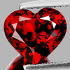 8.50 mm { 2.47 cts } Heart Brilliant Cut AAA Fire Natural AAA Red Mozambique Garnet {Flawless-VVS1}--AAA Grade