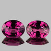 9x7 mm 2 pcs Oval AAA Fire AAA Pink Purple Rhodolite Garnet Natural {Flawless-VVS1}--AAA Grade