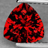 10.00 mm { 4.83 cts } Trilliant Brilliant Cut Extreme Brilliancy AAA Cherry Red Rhodolite Garnet Natural {Flawless-VVS}--AAA Grade