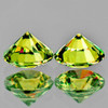 3.50 mm 2 pcs Round Brilliant Cut Extreme Brilliancy Rainbow Sparkles Natural Golden Green Demantoid Garnet {Flawless-VVS}--AAA Grade