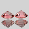 4.20 mm 2 pcs { 0.68 cts } Round Brilliant Cut AAA Fire Natural Padparadscha Pink Spinel {Flawless-VVS}