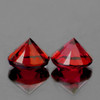 4.80 mm 2 pcs { 1.00 cts } Round Brilliant Cut AAA Fire Intense Red Spinel Natural {Flawless-VVS}