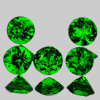 3.50 mm 5 pcs Round Brilliant Cut AAA Fire AAA Emerald Green Tsavorite Garnet Natural { AAA Grade }