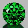 4.00 mm Round Brilliant Cut Extreme Brilliancy Intense Emerald Green Tsavorite Garnet Natural  {Flawless-VVS}--AAA Grade