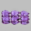 8x6 mm 6 pcs Pear Brilliant Cut AAA Fire Natural Purple Amethyst {Flawless-VVS}