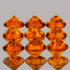 3.00 mm 9 pcs Round Brilliant Cut AAA Fire Mandarin Orange Spessartite Garnet Natural {VVS}