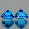 7.00 mm 2 pcs Round Brilliant Cut AAA Fire Intense AAA London Blue Topaz Natural {Flawless-VVS1}--AAA Grade