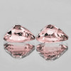 7x5 mm 2 pcs Pear Brilliant Cut AAA Fire Natural Peach Pink Morganite { Flawless-VVS }