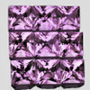 2.30 mm 9 pcs Square Princess Cut AAA Fire Natural Pink Purple Sapphire {Flawless-VVS}