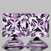 3.70 mm 2 pcs Square Princess Cut Extreme Brilliancy Natural Top Purple Sapphire {Flawless-VVS}