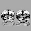 10x8 mm 2pcs Oval Brilliant Cut Extreme Brilliancy Natural Colorless Goshenite (White Beryl ) {Flawless-VVS}