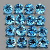2.00 mm 30 pcs { 1.07 cts } Round Brilliant Cut AAA Fire Intense Santa Maria Blue Aquamarine Natural  {Flawless-VVS}--AAA Grade