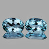 8x5 mm 2 pcs { 2.00 cts} Oval Brilliant Cut AAA Fire AAA Santa Maria Blue Aquamarine Natural {Flawless-VVS}--AAA Grade