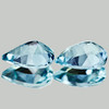 9x6 mm 2 pcs { 2.19 cts } Pear Brilliant Cut Extreme Brilliancy Natural Santa Maria Blue Aquamarine {Flawless-VVS}--AAA Grade
