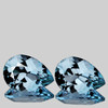 9x6 mm 2 pcs { 2.19 cts } Pear Brilliant Cut Extreme Brilliancy Natural Santa Maria Blue Aquamarine {Flawless-VVS}--AAA Grade