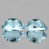 8x6.5 mm 2 pcs { 2.56 cts} Oval Brilliant Cut Extreme Brilliancy Natural Santa Maria Blue Aquamarine {Flawless-VVS}--AAA Grade