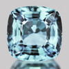6.00 mm { 1.07 cts } Cushion AAA Fire Natural Top Blue Blue Aquamarine {Flawless-VVS}--AAA Grade