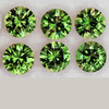 3.00 mm 6 pcs Round Machine Brilliant Cut Extreme Brilliancy Intense Green Australia Sapphire Natural {Flawless-VVS}--AAA Grade