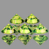 3.30 mm 5pcs Round Machine Brilliant Cut Extreme Brilliancy Intense Australia Yellow Green Sapphire Natural {Flawless-VVS}--AAA Grade