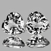 4.00 mm 2 pcs Heart Best AAA Fire Natural Diamond White Sapphire {Flawless-VVS1}--AAA Grade