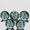 3.50 mm 5 pcs Round AAA Fire Teal Green Blue Sapphire Natural {Flawless-VVS}