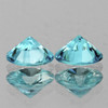 4.70 mm 2 pcs Round Brilliant Cut Extreme Brilliancy Natural Blue Zircon {Flawless-VVS)