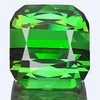 7x6.5 mm { 2.18 cts } Cushion Step Cut Best AAA Neon Chrome Green Tourmaline Afghanistan Natural { Flawless-VVS }--AAA Grade