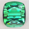 7x6.5 mm { 2.24 cts } Cushion Step Cut Best AAA Neon Bluish Green Tourmaline Afghanistan Natural { Flawless-VVS }--AAA Grade