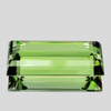18.5x6.5 mm { 6.54 cts} Baguette Emerald Cut Extreme Brilliancy Natural Green Tourmaline { Flawless-VVS }--AAA Grade