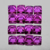 3.00 mm 16 pcs Square Emerald Cut AAA Fire Magenta Purple Rhodolite Garnet Natural  {Flawless-VVS}--AAA Grade