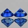 3.70 mm 2 pcs Round Brilliant Cut AAA Fire Natural Royal Blue Sapphire {Flawless-VVS}--AAA Grade