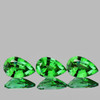 5.5x3.5 mm 3 pcs Pear AAA Fire Intense Chrome Green Tsavorite Garnet Natural {Flawless-VVS}--AAA Grade