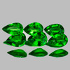 3.5x2.5 mm 6 pcs Pear AAA Fire Natural Emerald Green Tsavorite Garnet {Flawless-VVS}