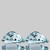 8x6 mm 2 pcs Pear Brilliant Cut Extreme Brilliancy Natural Santa Maria Blue Aquamarine {Flawless-VVS}--AAA Grade