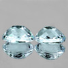 9x7 mm 2pcs Oval Brilliant Cut Extreme Brilliancy Natural Blue Aquamarine {Flawless-VVS}