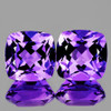 8.00 mm 2 pcs Cushion Brilliant Cut Extreme Brilliancy Natural AAA Purple Amethyst {Flawless-VVS1}--AAA Grade