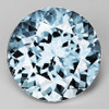 8.70 mm { 2.36 cts } Round Brilliant Cut Extreme Brilliancy Natural Santa Maria Blue Aquamarine {Flawless-VVS1}--AAA Grade