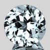 8.00 mm { 1.26 cts } Round Brilliant Cut Extreme Brilliancy Natural Light Blue Aquamarine {Flawless-VVS1}