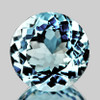 7.00 mm { 1.17 cts } Round Brilliant Cut Extreme Brilliancy Natural Blue Aquamarine {Flawless-VVS1}--AAA Grade