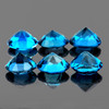 5.00 mm 6 pcs Round Brilliant Cut AAA Fire Natural London Blue Topaz {Flawless-VVS1}