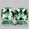 9.00 mm 2pcs Cushion Checker AAA Fire Natural Green Amethyst {Flawless-VVS1}