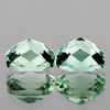 9.00 mm 2pcs Cushion Checker AAA Fire Natural Green Amethyst {Flawless-VVS1}