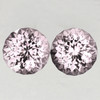 6.50 mm 2 pcs Round Machine Brilliant Cut Extreme Brilliancy Natural Light Pink Morganite { Flawless-VVS }--AAA Grade