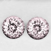 7.70 mm 2 pcs Round Machine Brilliant Cut Extreme Brilliancy Natural Light Pink Morganite { Flawless-VVS }--AAA Grade