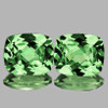 14x12 mm 2pcs { 15.57 cts } Cushion Checker AAA Fire Intense Green Amethyst Natural {Flawless-VVS1}--AAA Grade