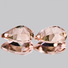 8x6 mm 2 pcs Pear Brilliant Cut Extreme Brilliancy Natural AAA Peach Morganite { Flawless-VVS }--AAA Grade