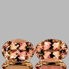 14x10 mm 2pcs { 11.00 cts } Oval Brilliant Cut Extreme Brilliancy Intense Peach Pink Morganite Natural [Flawless-VVS]--AAA Grade